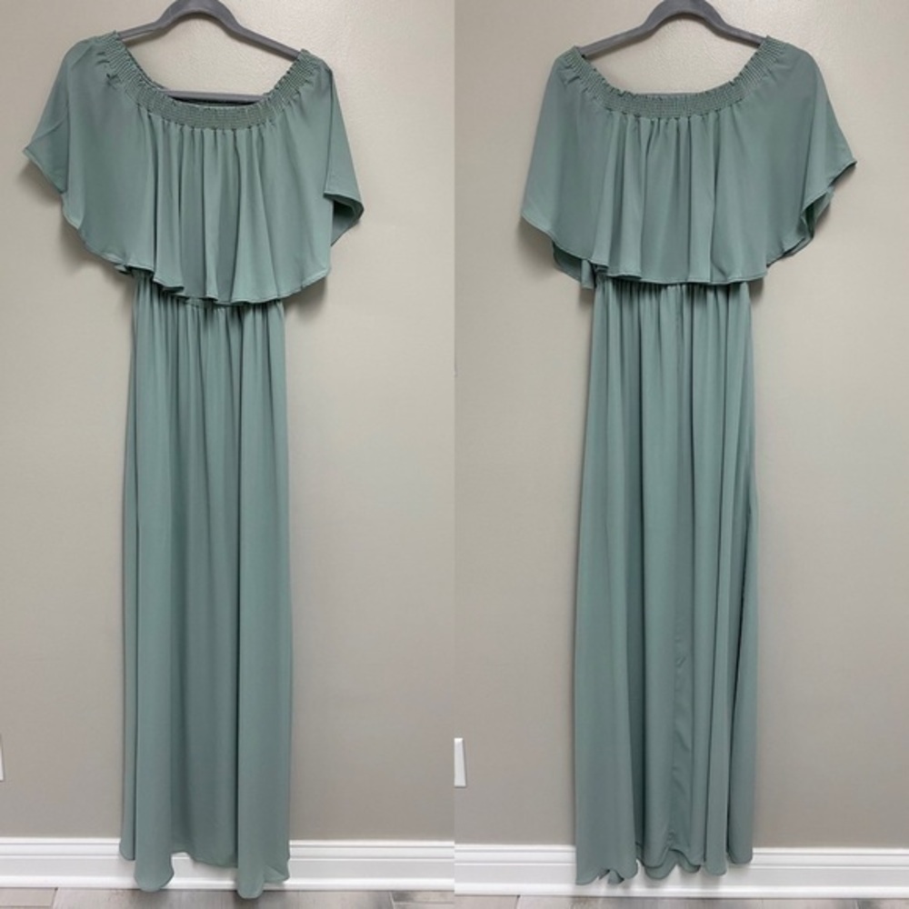 NWOT SMYM Hacienda Maxi Dress in Silver Sage Crisp